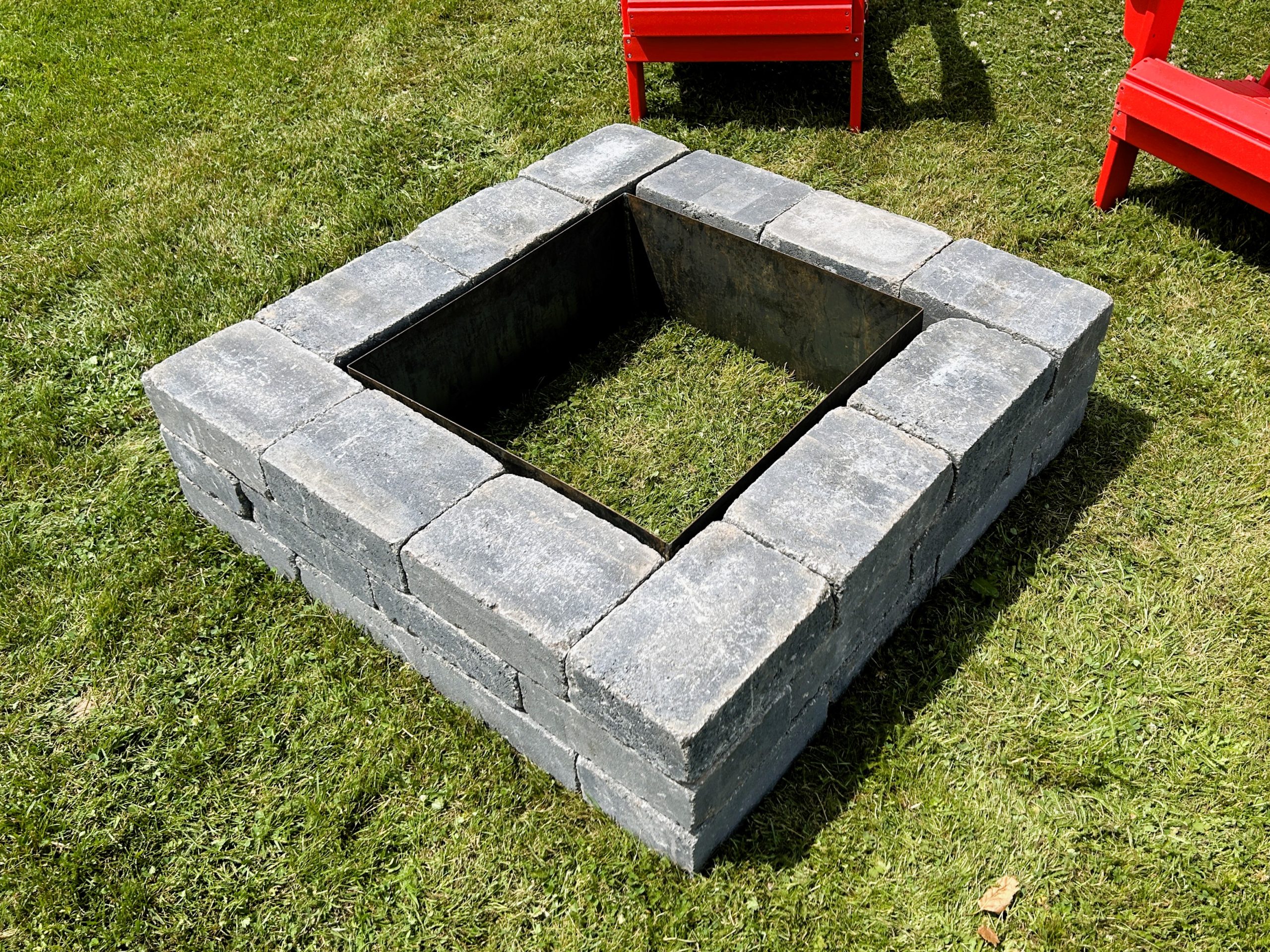 Oaks Laredo Square Fire Pit Kit - Onyx - Image 3