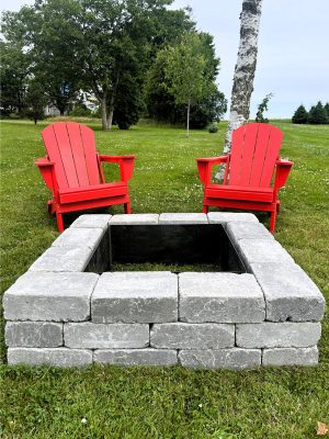 Laredo Square Fire Pit Kit Greystone