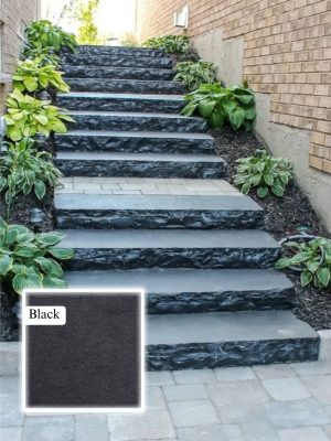 Natural Sandstone Step - Black