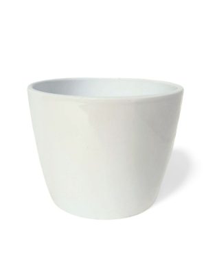 Marlow Pot, Glazed White - 4.9"