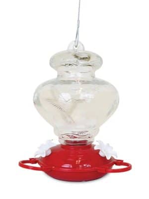 Embossed Hummingbird Design Hummingbird Feeder
