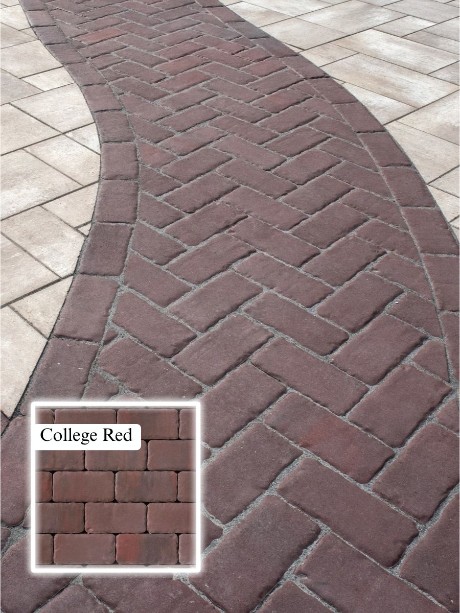 Oaks Strassa Paver - 60mm - College Red