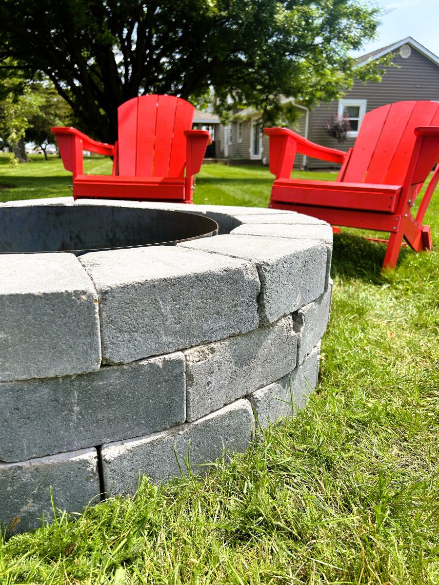 Oaks Laredo Round Fire Pit Kit - Greystone - Image 4